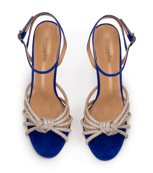 Azure Tony Bianco Kyla Azure Suede 11cm Bridal Heels | ILDYB80682