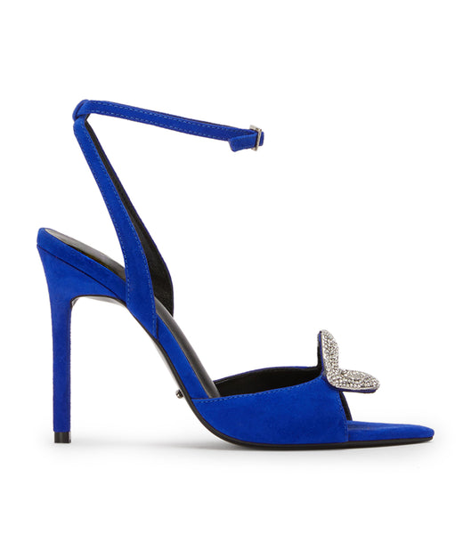 Azure Tony Bianco Moshi Azure Suede 10.5cm Bling Heels | EILVG57873