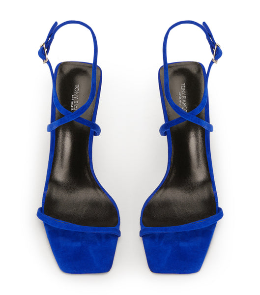 Azure Tony Bianco Naxos Azure Suede 10.5cm Strappy Heels | FILUI11200