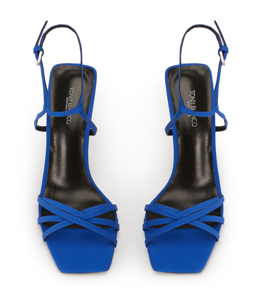 Azure Tony Bianco Nomad Azure Crepe 10.5cm Strappy Heels | ILQAV16395