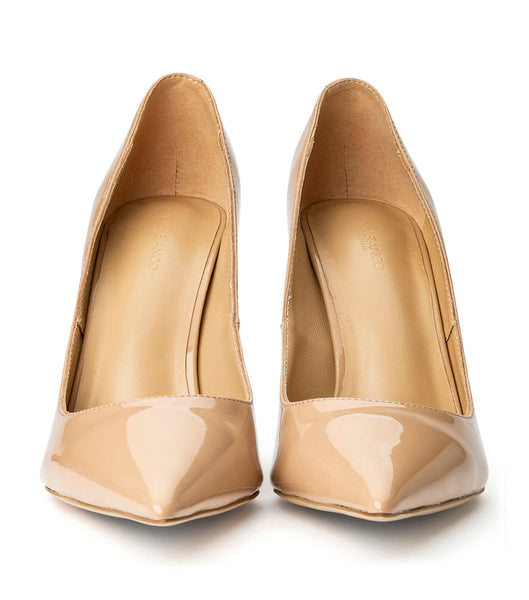 Beige Tony Bianco Anja Nude Patent 10.5cm Court Shoes | ILJZR17050