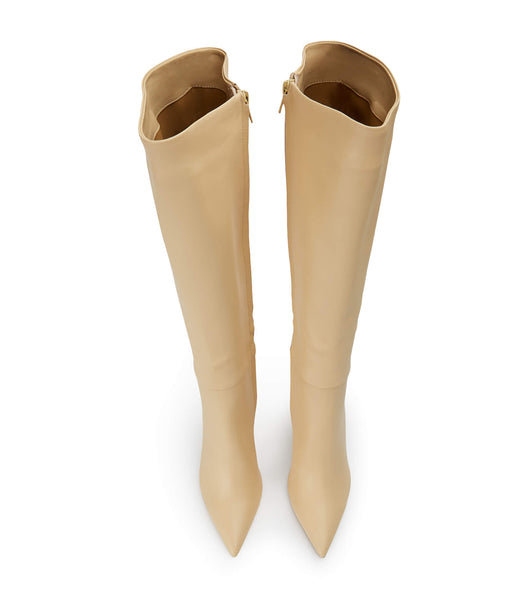 Beige Tony Bianco Apollo Butter Nappa 10.5cm Mid Calf Boots | TILPQ45611