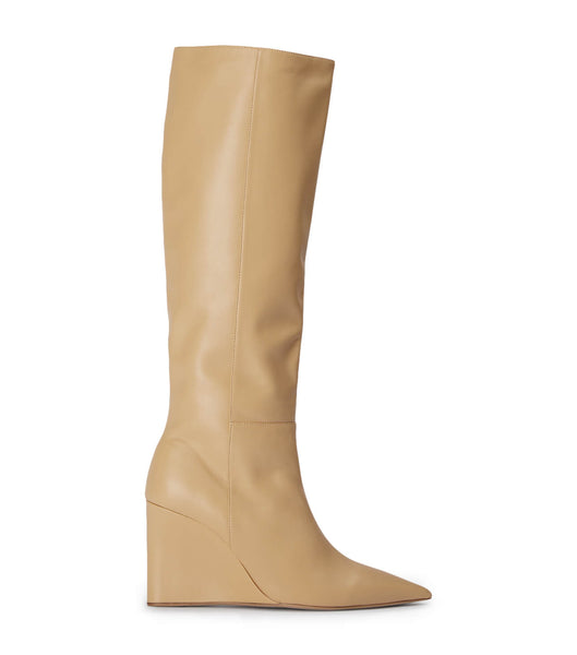 Beige Tony Bianco Drake Butter Nappa 9.5cm Mid Calf Boots | ZILMJ60495