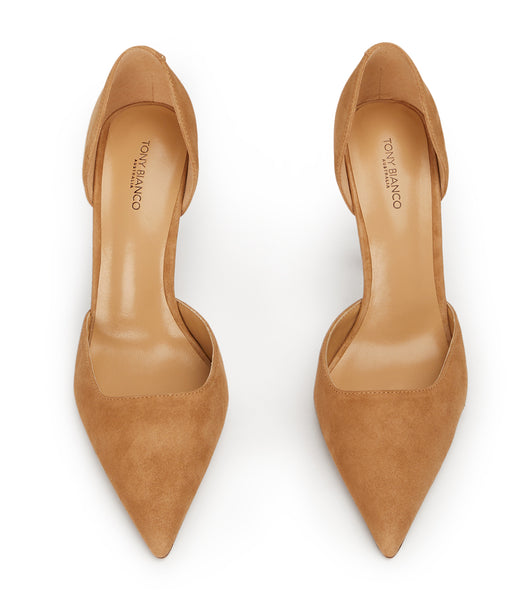 Beige Tony Bianco Gala Butterscotch Suede 10cm Event Heels | ILQCS11886