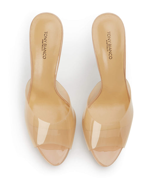 Beige Tony Bianco Liquid Nude Vinylite/Nude Patent 12cm Platform Shoes | TILWZ88754