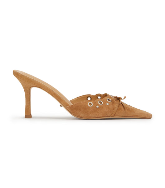 Beige Tony Bianco Shae Butterscotch Suede 8cm Court Shoes | ILEAH26708