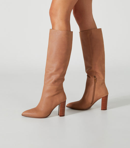 Beige Tony Bianco Skyla Caramel Venice 9cm Mid Calf Boots | ILCVG64650