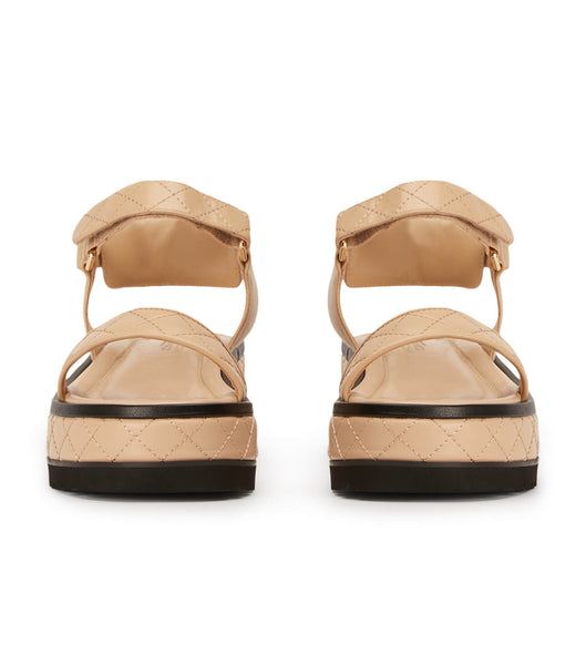 Beige Tony Bianco Zahara Beech Nappa 6cm Sandals | ILQAV85171