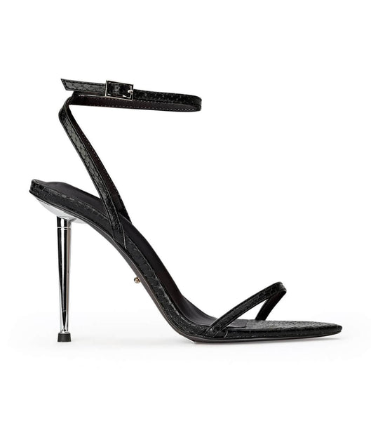 Black / Snake Tony Bianco Myra Black Snake 10.5cm Bling Heels | ZILNQ18199