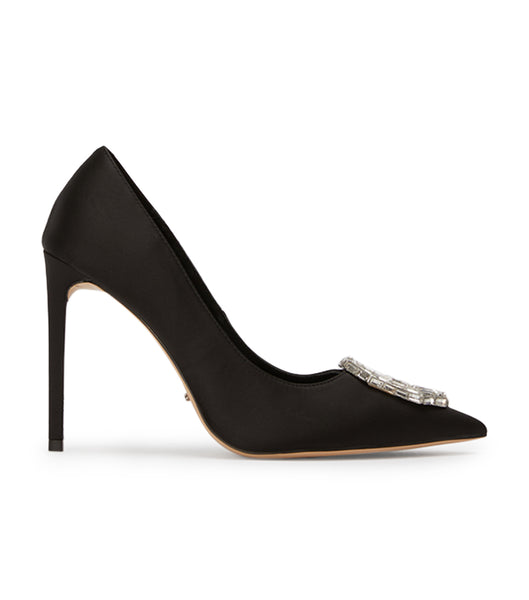 Black Tony Bianco Alison Black Satin 10.5cm Court Shoes | ILJZR31166