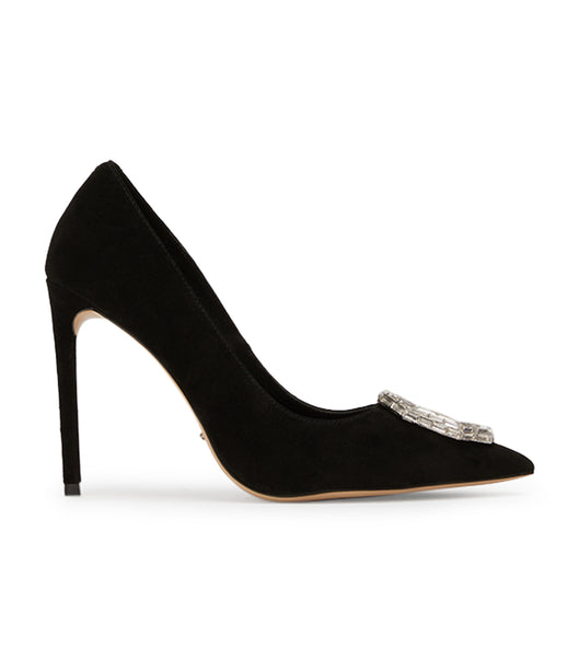 Black Tony Bianco Alison Black Suede 10.5cm Court Shoes | PILER97469