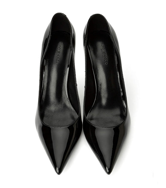 Black Tony Bianco Anja Black Patent 10.5cm Court Shoes | GILUC43550