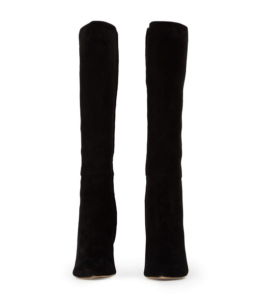 Black Tony Bianco Apollo Black Suede 10.5cm Knee High Boots | BILSO24219