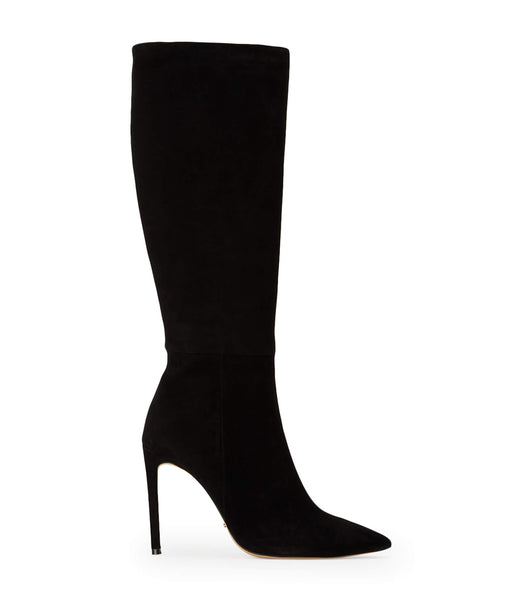 Black Tony Bianco Apollo Black Suede 10.5cm Heeled Boots | ILIIZ66346