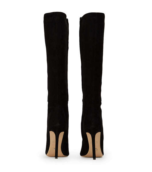 Black Tony Bianco Apollo Black Suede 10.5cm Stiletto Boots | QILWA55780