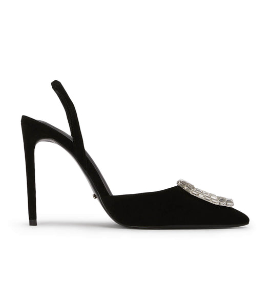 Black Tony Bianco Arma Black Suede 10.5cm Bling Heels | ILDFL97406