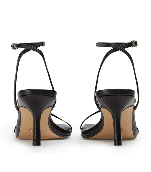 Black Tony Bianco Avi Black Nappa 6.5cm Strappy Heels | ILIIZ52574