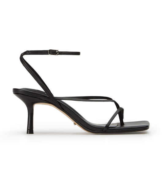 Black Tony Bianco Avi Black Nappa 6.5cm Strappy Heels | ILIIZ52574