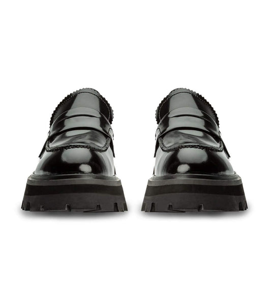 Black Tony Bianco Axell Black Hi Shine 4.5cm Loafers | SILNY72460