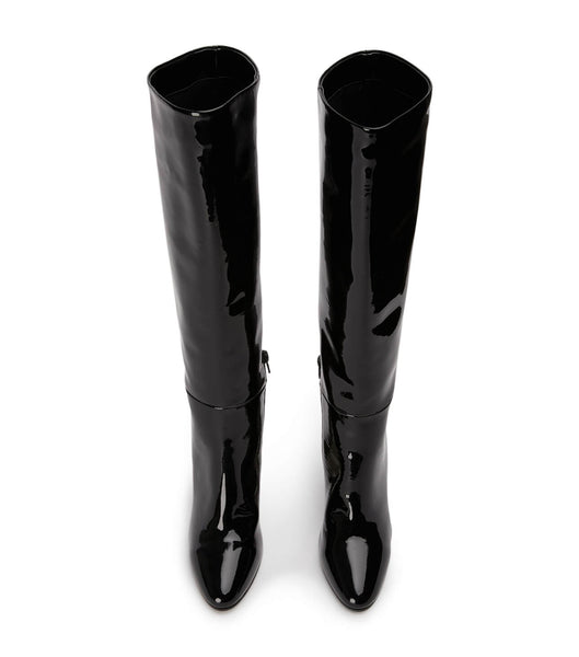 Black Tony Bianco Boss Black Patent 9.5cm Knee High Boots | DILVO23830