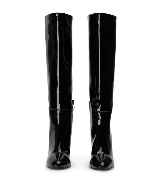 Black Tony Bianco Boss Black Patent 9.5cm Knee High Boots | DILVO23830