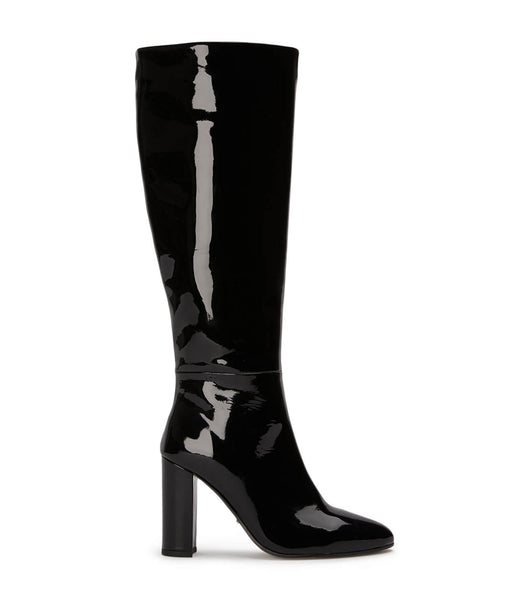 Black Tony Bianco Boss Black Patent 9.5cm Mid Calf Boots | DILVO94902