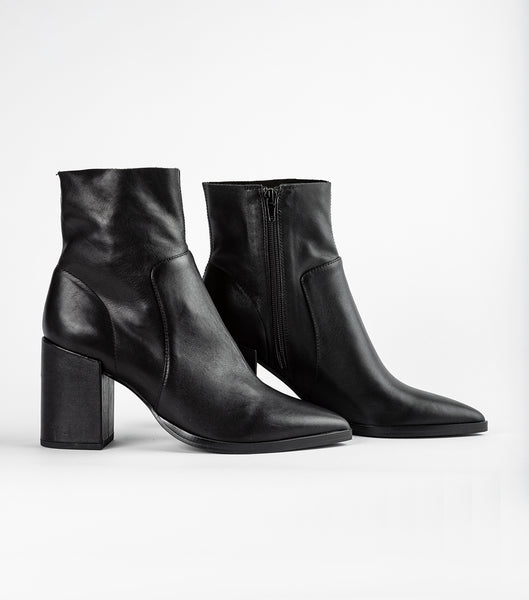 Black Tony Bianco Brazen Black Luxe 8.5cm Ankle Boots | ILCIF33068