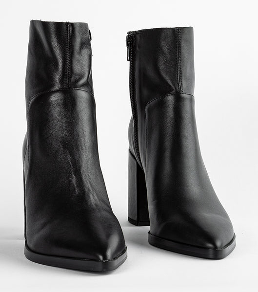 Black Tony Bianco Brazen Black Luxe 8.5cm Heeled Boots | ILZDE65901