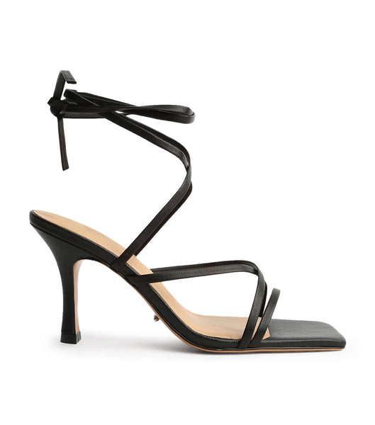 Black Tony Bianco Caden Black Sheep Nappa 8.5cm Strappy Heels | BILSO28957