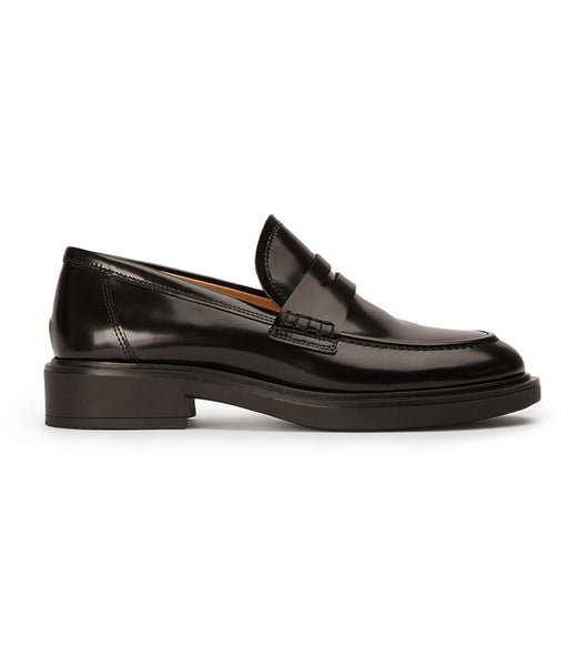 Black Tony Bianco Cherish Black Hi Shine 4.5cm Loafers | ILJZR72829