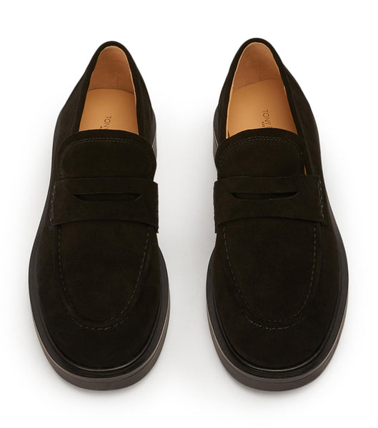 Black Tony Bianco Cherish Black Suede 4.5cm Loafers | SILNY68643