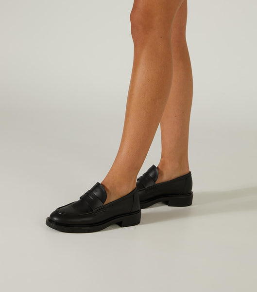 Black Tony Bianco Cherish Black Turin 4.5cm Loafers | XILGW30959