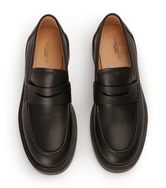 Black Tony Bianco Cherish Black Turin 4.5cm Loafers | XILGW30959