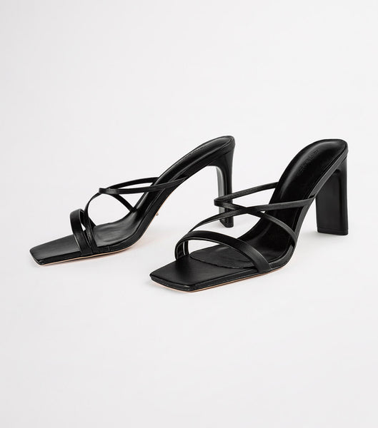 Black Tony Bianco Classic Black Nappa 8.5cm Low Heels | ILNEJ25559