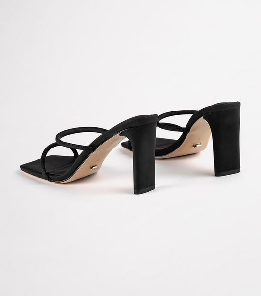 Black Tony Bianco Concord Black Galaxy 8.5cm Strappy Heels | BILSD32919