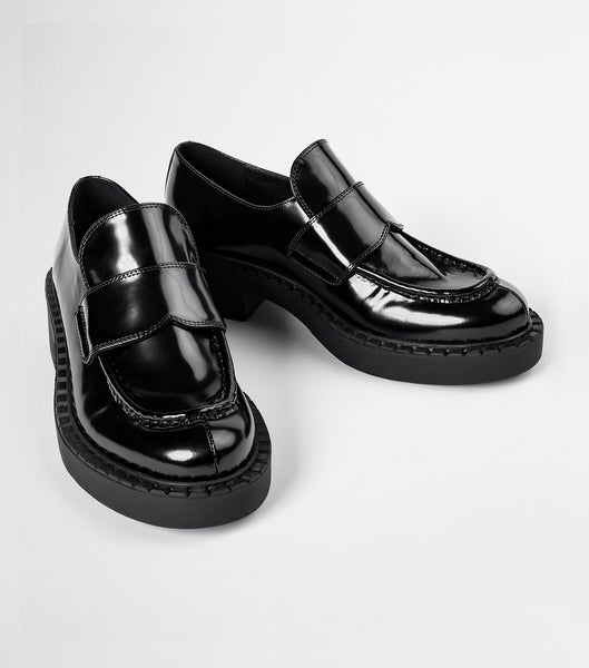 Black Tony Bianco Corvette Black Hi Shine 4.5cm Loafers | YILGT13329