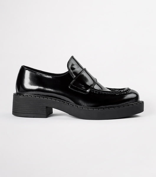 Black Tony Bianco Corvette Black Hi Shine 4.5cm Loafers | YILGT13329