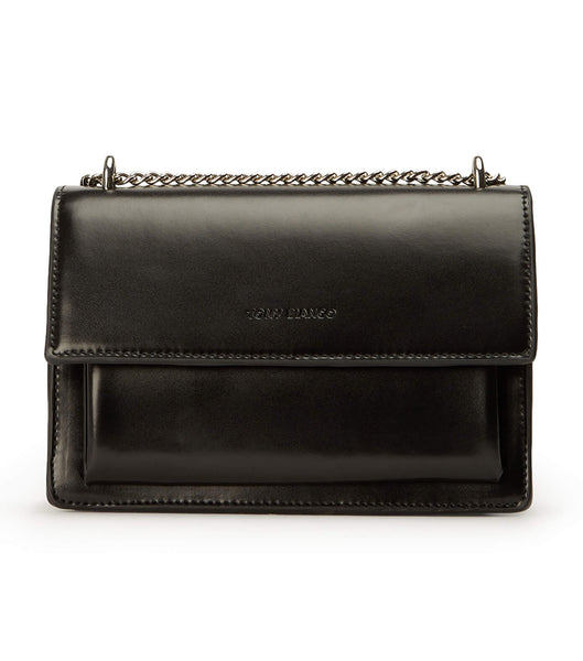 Black Tony Bianco Desire Black Leather Cross Body Bag Accessories | UILTG68408