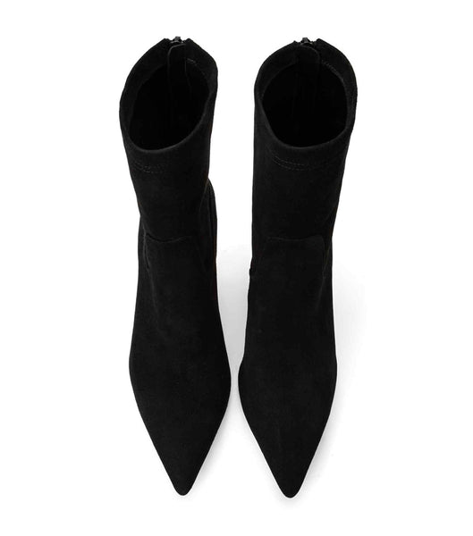 Black Tony Bianco Ellie Black Suede 8.5cm Heeled Boots | ILCIF36180