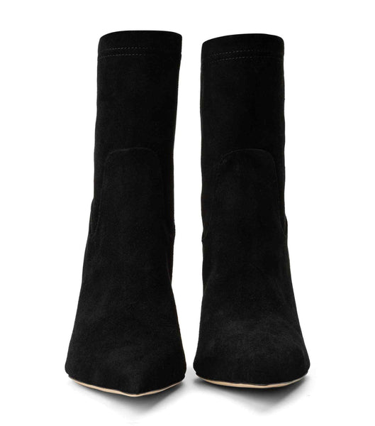 Black Tony Bianco Ellie Black Suede 8.5cm Heeled Boots | ILCIF36180