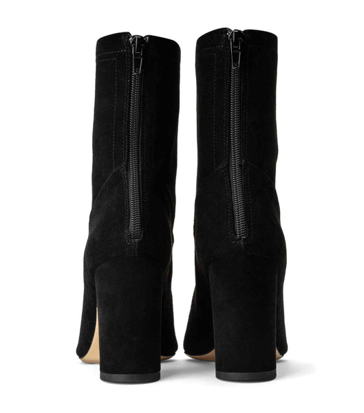 Black Tony Bianco Ellie Black Suede 8.5cm Heeled Boots | ILCIF36180