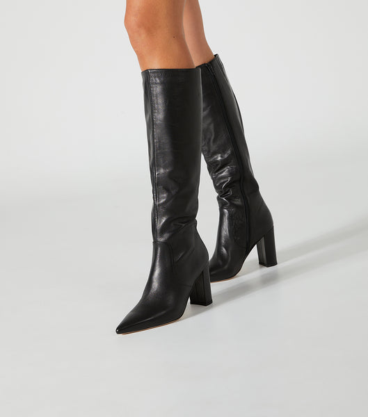 Black Tony Bianco Epic Black Venice 8.5cm Knee High Boots | ILQCS66585