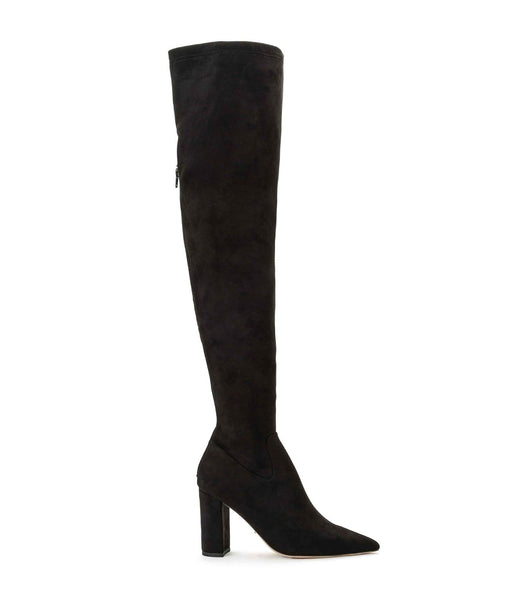 Black Tony Bianco Estella Black Stretch Suede 8.5cm Stretch Boots | MILFT46606