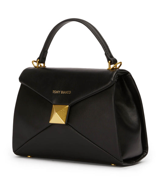 Black Tony Bianco Eve Black Leather Mini Handbags Accessories | UILTG84339