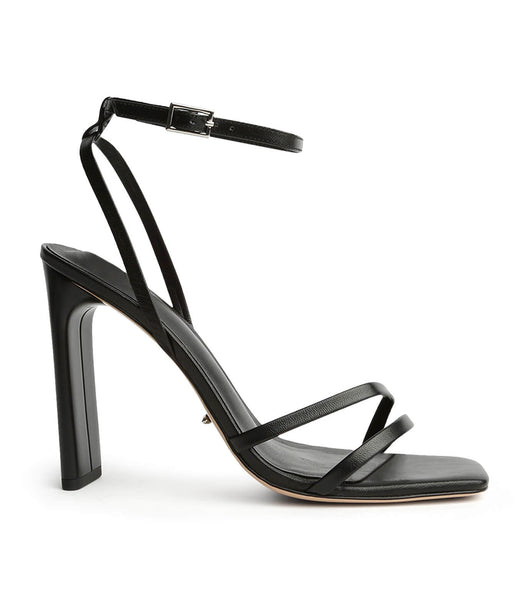 Black Tony Bianco Fiance Black Kid 11cm Strappy Heels | TILPQ63997