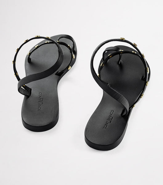 Black Tony Bianco Finola Black 1cm Sandals | GILUC75104