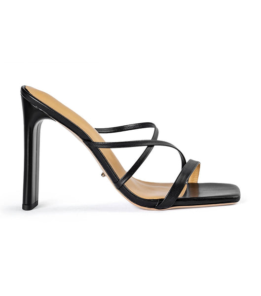 Black Tony Bianco Fior Black Kid 11cm Strappy Heels | AILDF41399