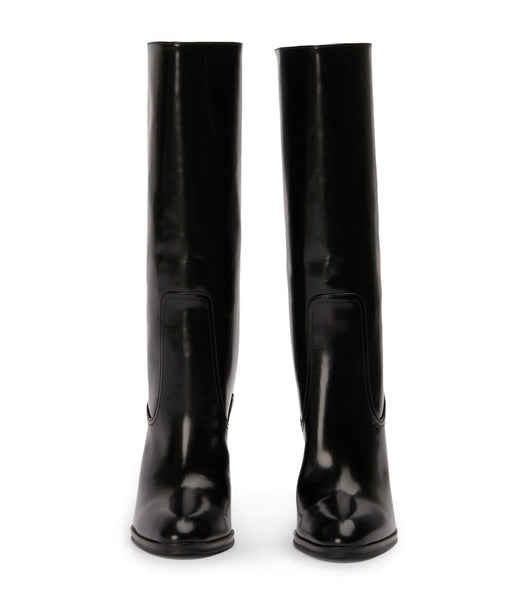 Black Tony Bianco Hadley Black Hi Shine 10.5cm Mid Calf Boots | XILBH12988