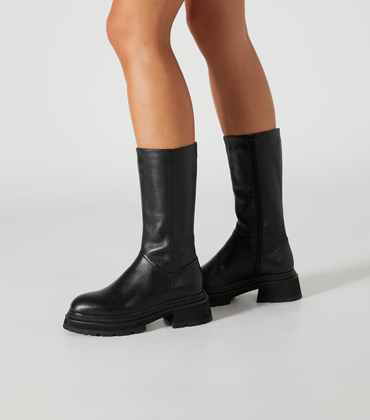 Black Tony Bianco Hahn Black Como 5.5cm Knee High Boots | ILXBR28666