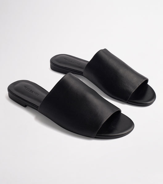 Black Tony Bianco Havier Black Sheep Nappa 1cm Sandals | DILVO95254